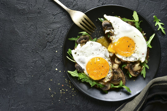 Recipe of the week: Forest mushrooms, wilted chard leaves & poached hen's egg on toasted sour dough