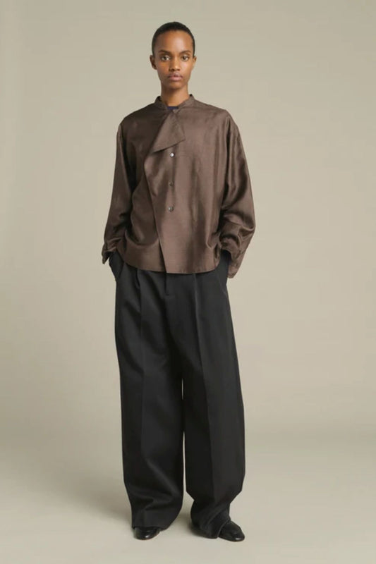 SOEUR Hampton Blouse Dark Brown