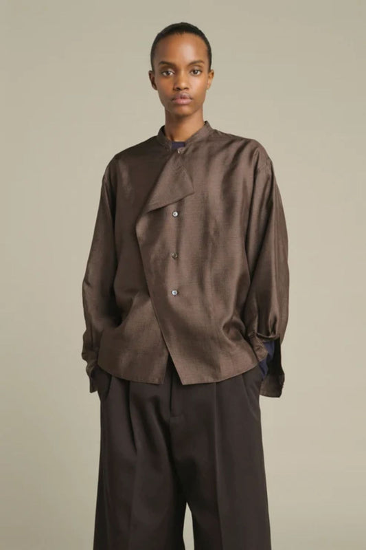 SOEUR Hampton Blouse Dark Brown