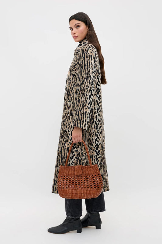 RIXO Milly Outerwear Coat Bohemia Leopard