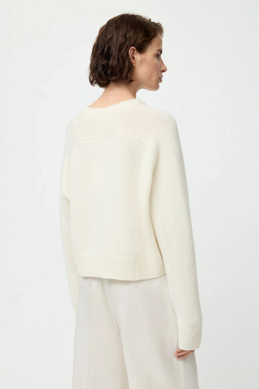 Soft Goat Cashmere Top Feather White