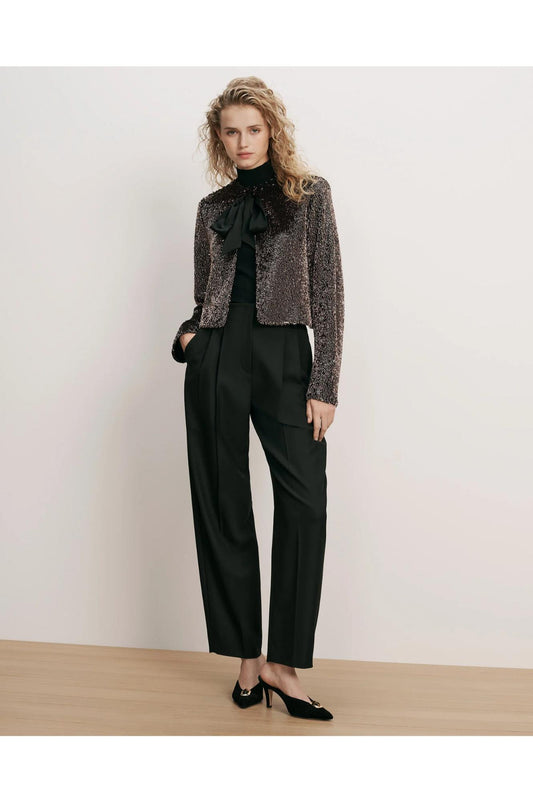 Veronica Beard Bancroff Sequin Jacket Copper Black