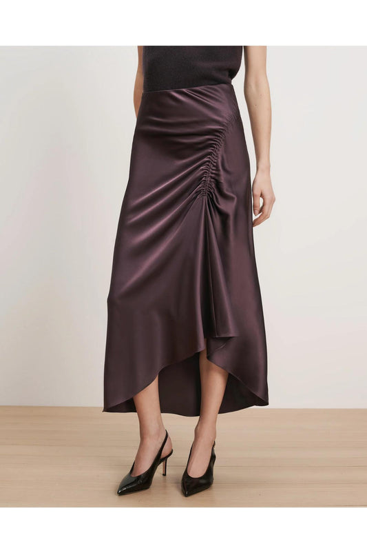 Veronica Beard Felecia Midi Skirt Dark Eggplant