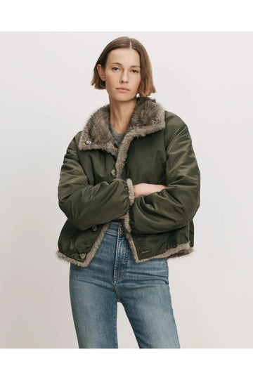 Veronica Beard Varell Reversible Jacket Loden