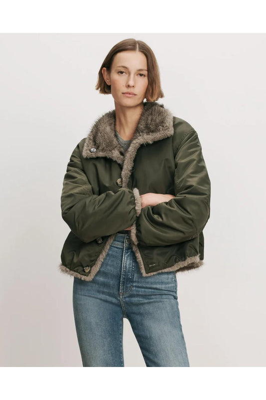 Veronica Beard Varell Reversible Jacket Loden