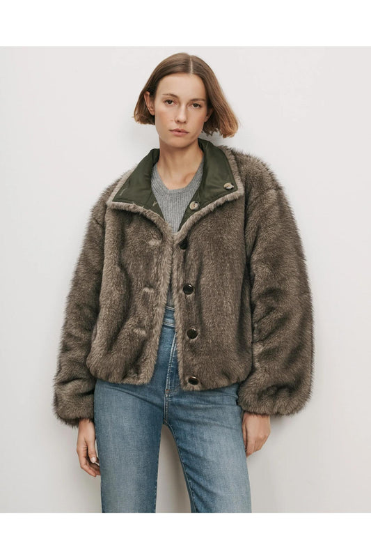 Veronica Beard Varell Reversible Jacket Loden