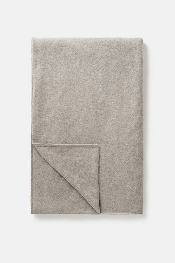 Soft Goat Knitted Scarf Greige