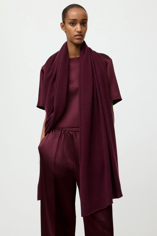 Soft Goat Knitted Scarf Bordeaux