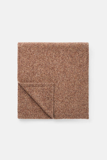 Soft Goat Marled Scarf Brown Melange