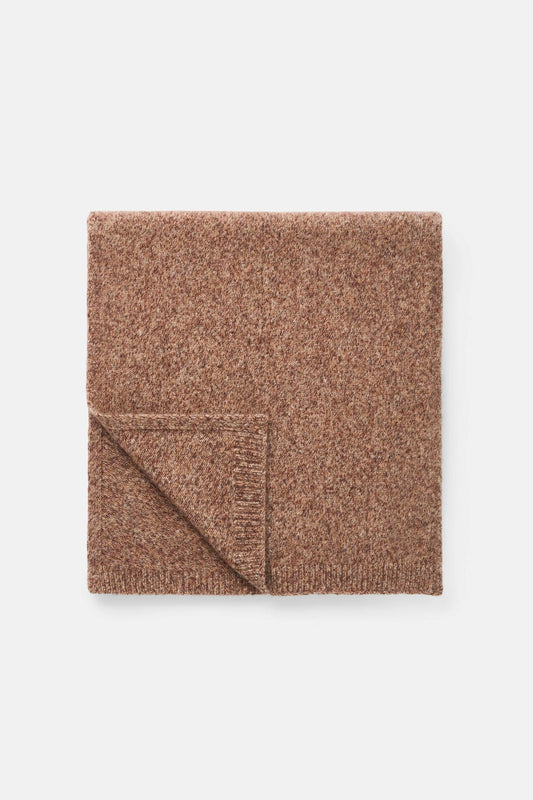 Soft Goat Marled Scarf Brown Melange
