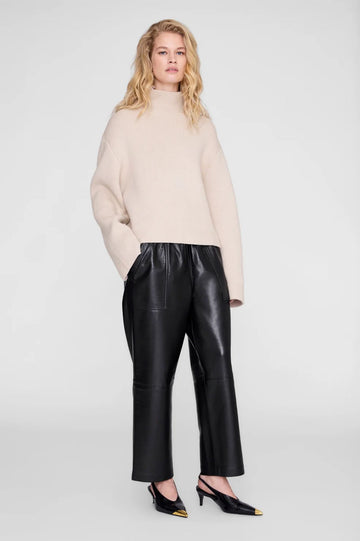 Anine Bing Billy Leather Pant Black