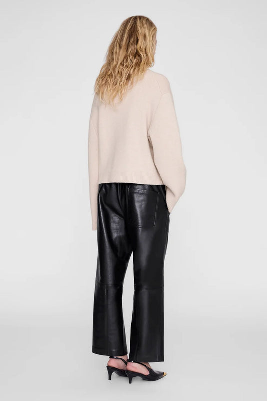 Anine Bing Billy Leather Pant Black