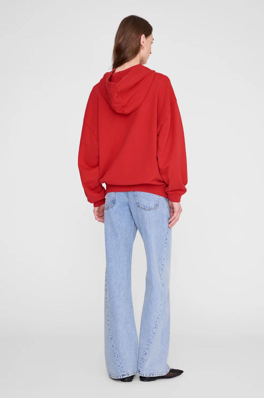 Anine Bing Harvey Sweatshirt Tango Red