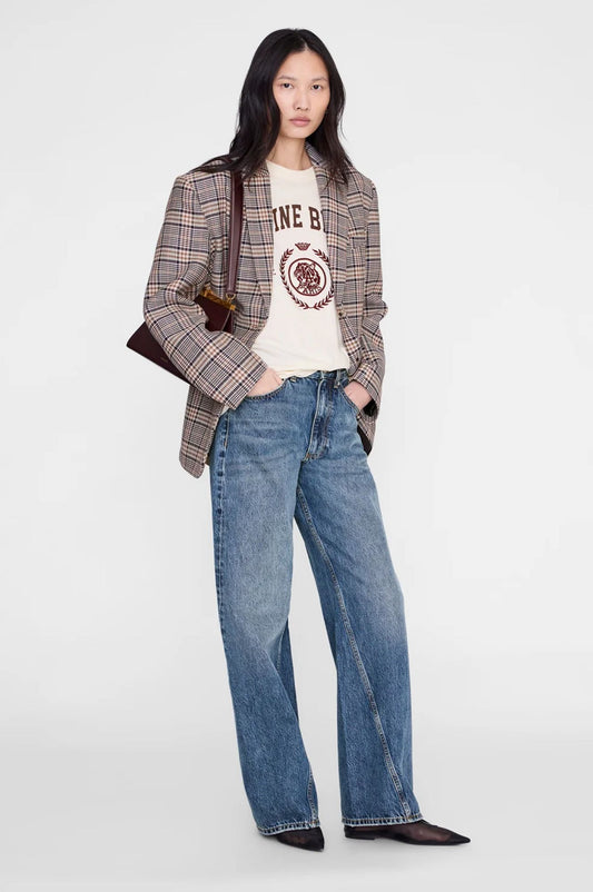 Anine Bing Jaylin Tee Collegiate Cream