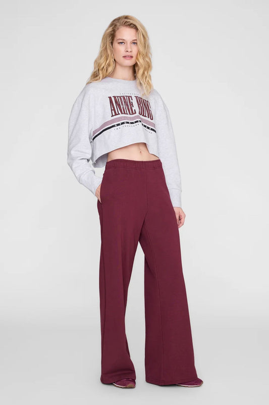 Anine Bing Kacey Sweatpants Burgundy
