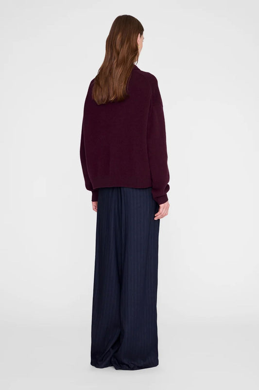Anine Bing Lee Polo Sweater Fig