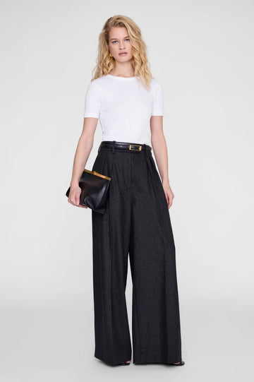 Anine Bing Lou Trousers Dark Grey