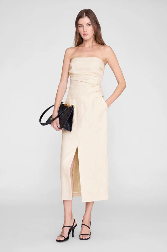 Anine Bing Meredith Skirt Cream