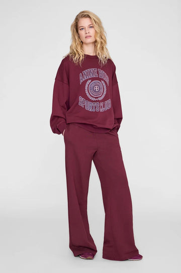 Anine Bing Miles Sweatshirt Collegiate Burgundy