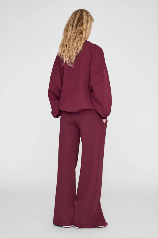 Anine Bing Miles Sweatshirt Collegiate Burgundy