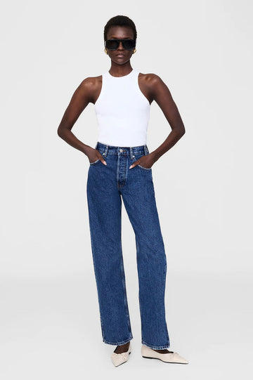 Anine Bing Roy Jean 31" Clean Indigo Denim