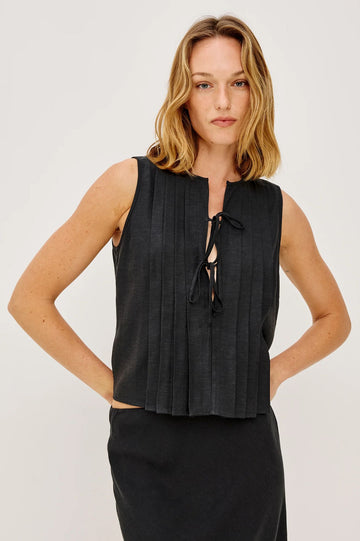 Rails Aja Linen Top Black