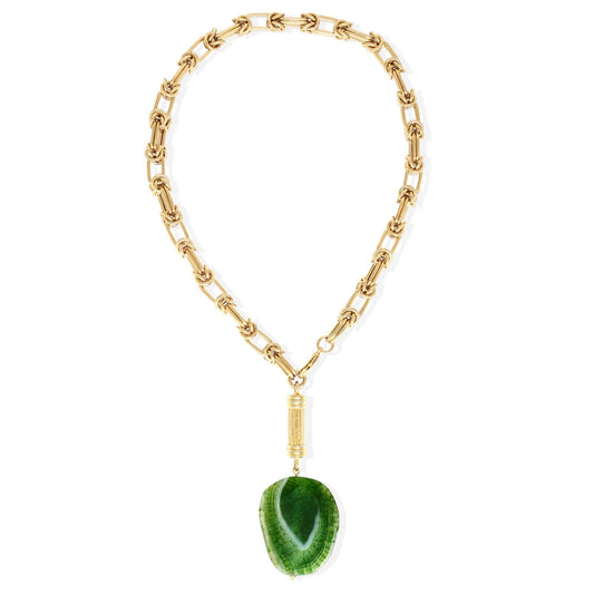 By Alona Alexandria Necklace Green Agate