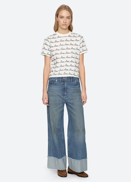 Sea NY Zayna Straight Leg Jeans Blue