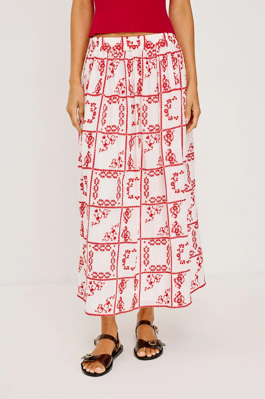 Rails Dax Skirt Ivory Red Handkerchief