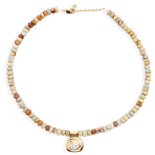 By Alona Dunaway Necklace Aquaterra Jasper and Gold