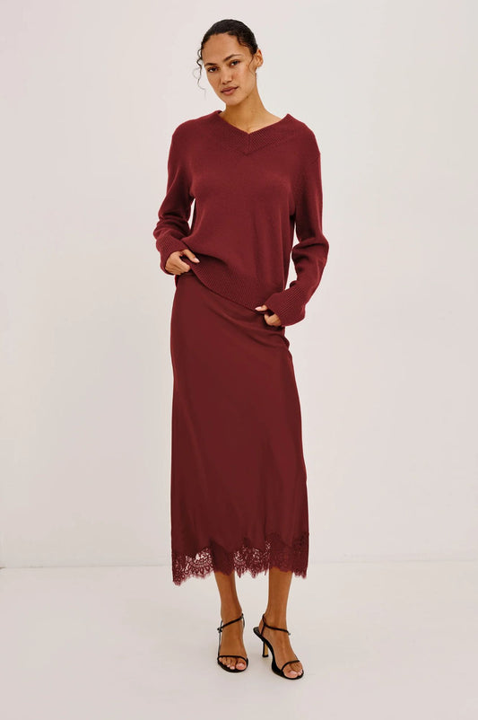 Rails Ebony Skirt Crimson