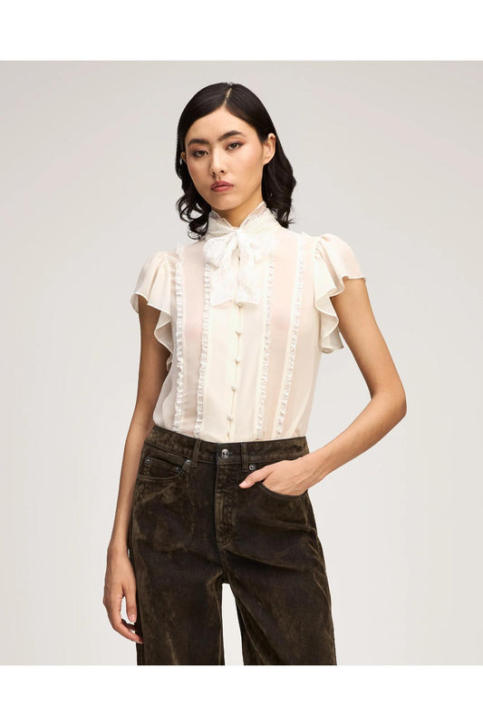 Cinq à Sept Virelle Top Ivory