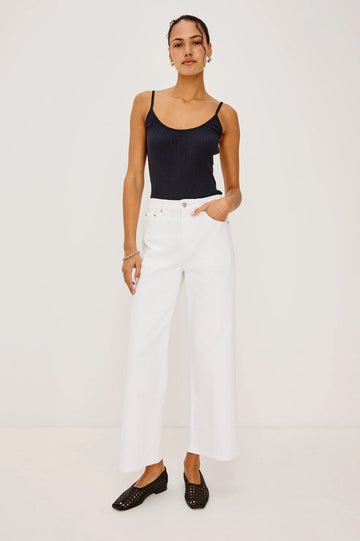 Rails Getty Crop Wide Leg Jean Salt White