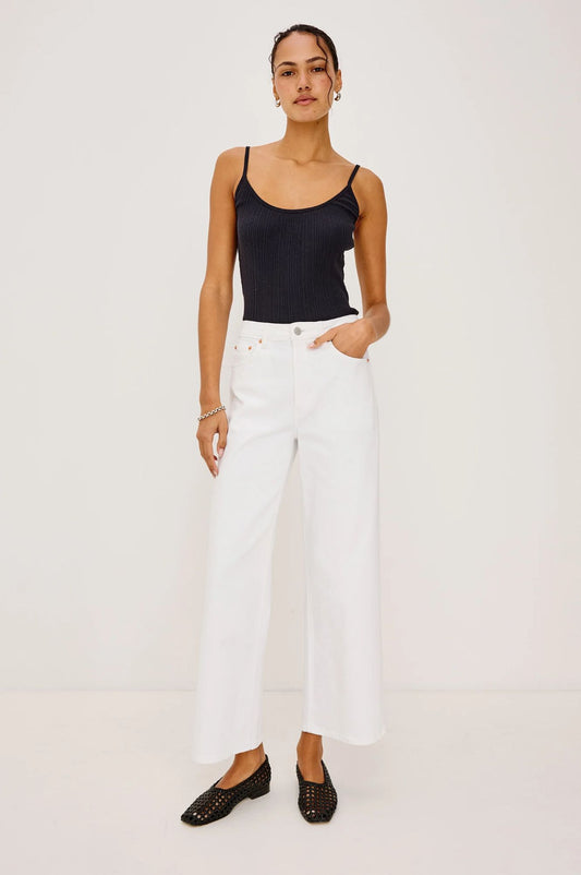 Rails Getty Crop Wide Leg Jean Salt White