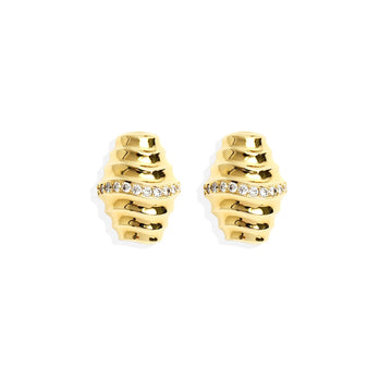 By Alona Miele Earrings Gold with Cubic Zirconia
