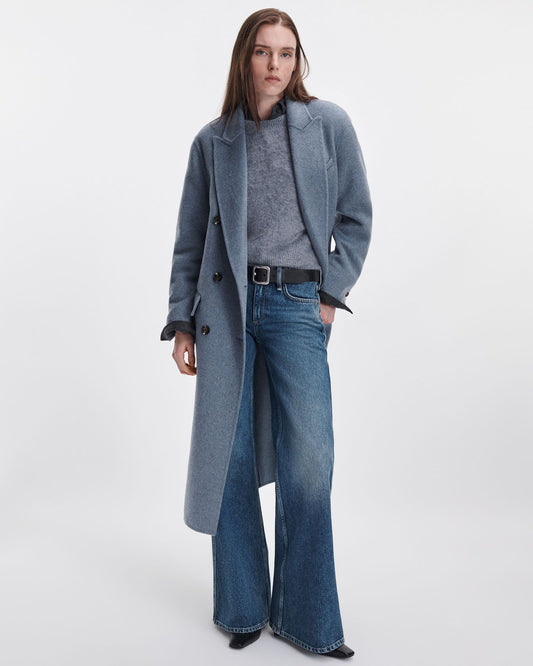Rag & Bone Vasso Wool Coat Faded Blue
