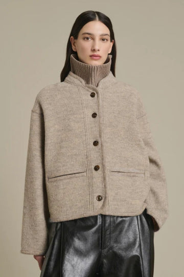 Soeur Olympe Jacket Beige Grey