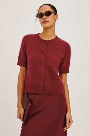 Rails Roman Cardigan Crimson
