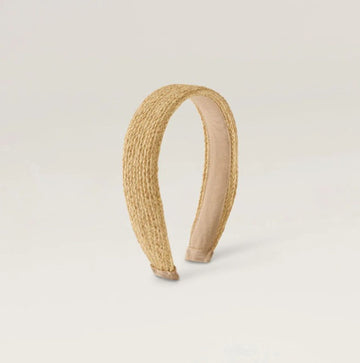 Helen Kaminski Nimak Raffia Braid Headband Natural
