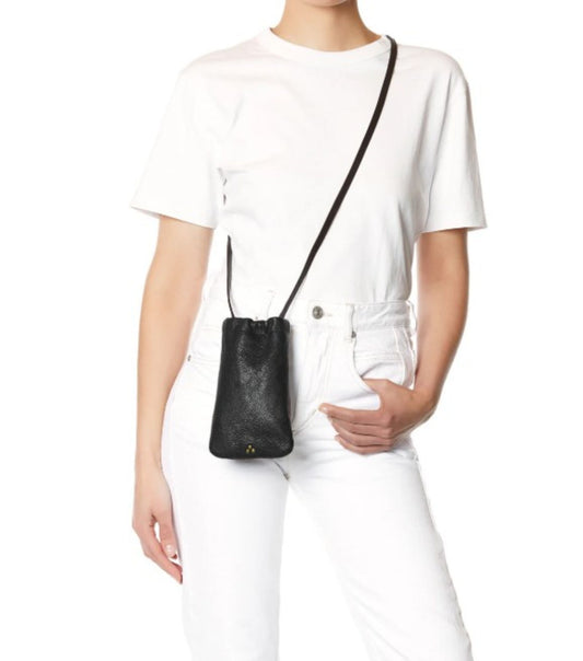 Jerome Dreyfuss Gordi Mobile Bag Noir Grainé