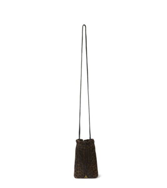 Jerome Dreyfuss Gordi Mobile Imprimé Léopard Kaki Split Suede
