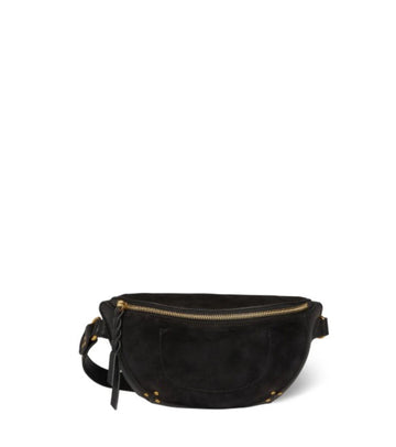 Jerome Dreyfuss Lino Banane Bag Noir Split Suede