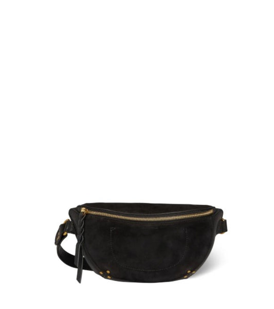 Jerome Dreyfuss Lino Banane Bag Noir Split Suede