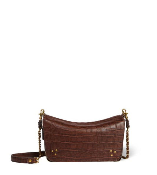 Jerome Dreyfuss Bobi S Bag Imprimé Croco Cigare