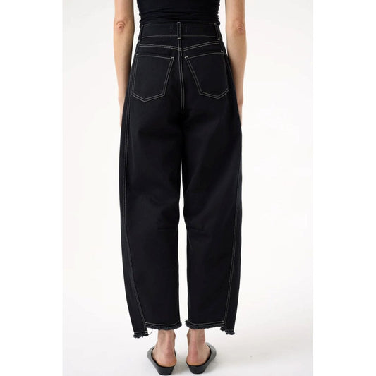 AKYN Blake Barrel Leg Jeans Black