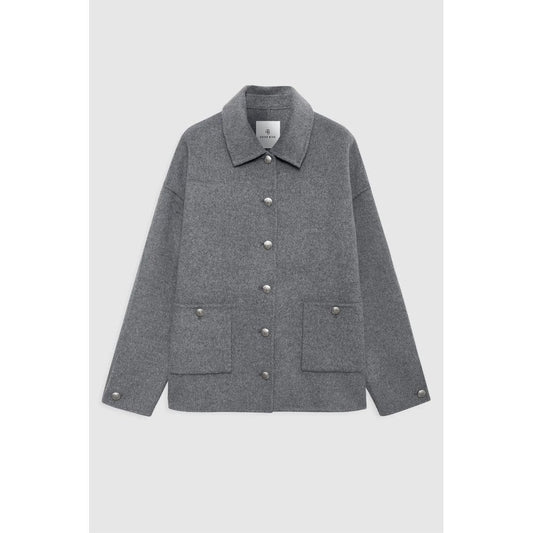 Anine Bing Luca Jacket Heather Grey Cashmere Blend