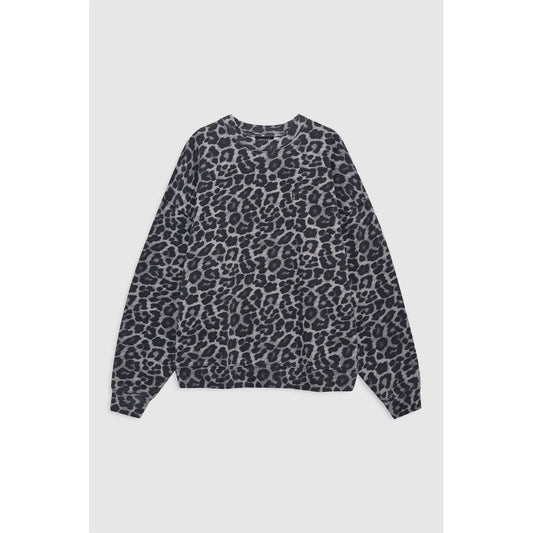 Anine Bing Miles Sweatshirt Grey Leopard
