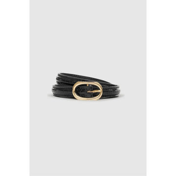Anine Bing Mini Mara belt Black Embossed