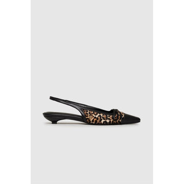 Anine Bing Zoey Slingback Heels Leopard