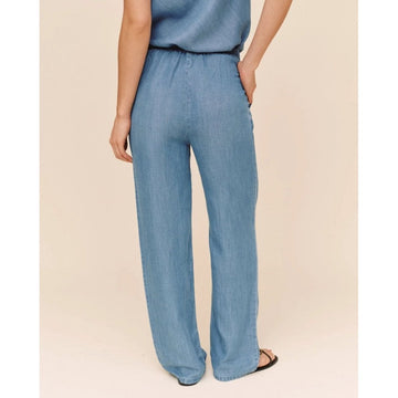 Bella Dahl Wide Leg Drawstring Pant Indigo Harbour Wash